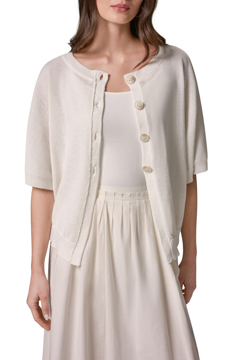 Easy Short Sleeve Cardigan, Main, color, SANDSTONE