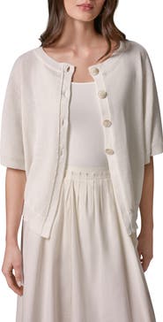 Donna Karan New York Easy Short Sleeve Cardigan