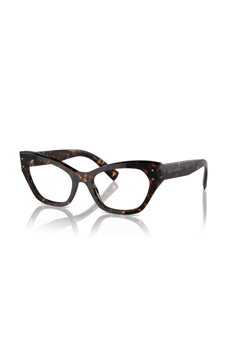 Dolce&Gabbana 54mm Cat Eye optical glasses, Main, color, Tortoise