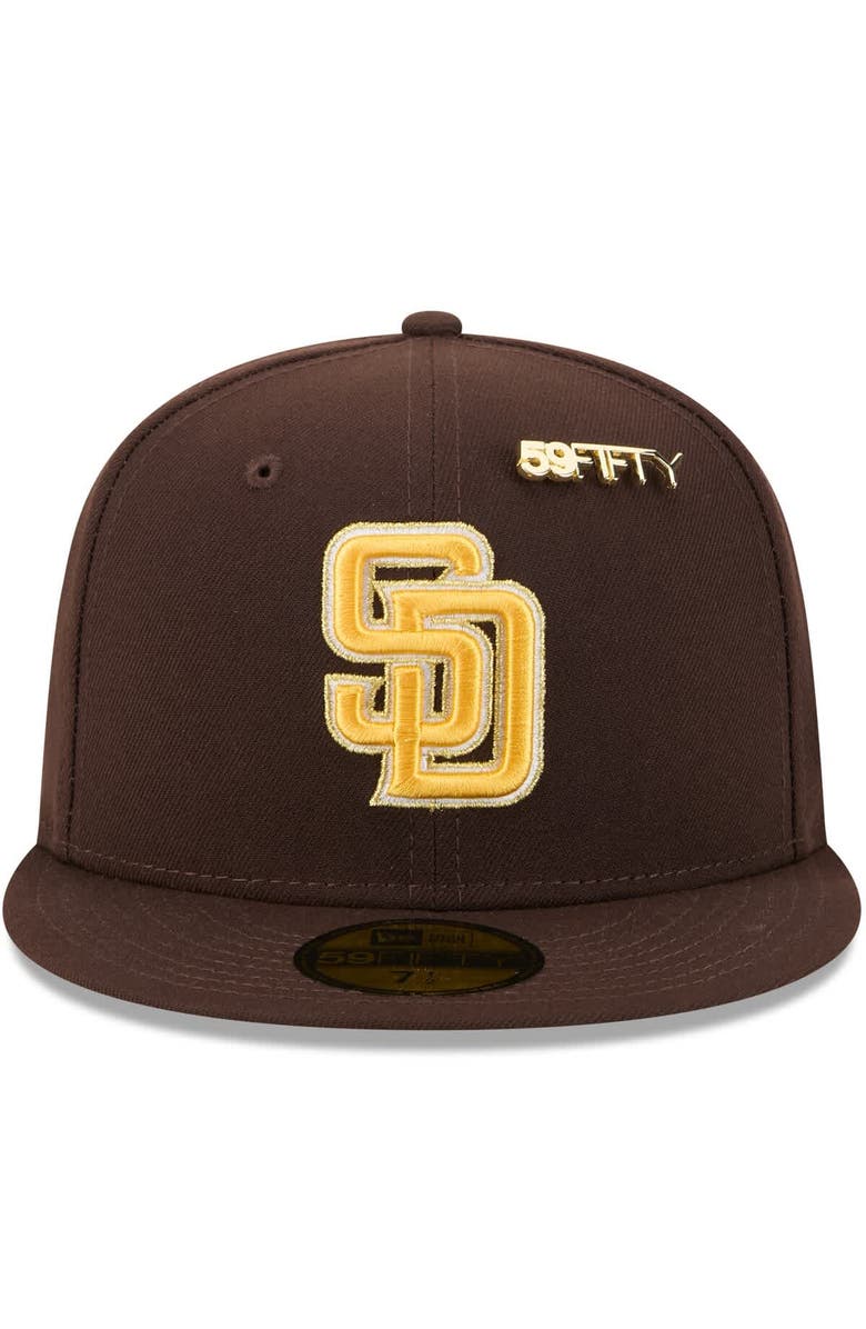 New Era Men's New Era Brown San Diego Padres 2025 59FIFTY Day 59FIFTY Fitted Hat with Pins, Alternate, color, Brown