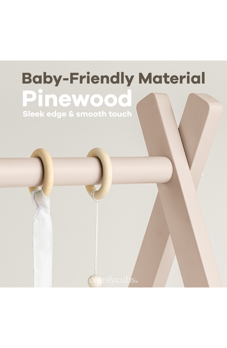 Comfy Cubs Wooden Baby Play Gym Set, Alternate, color, Blush