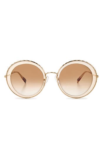 MISSONI MISSONI 54MM GRADIENT ROUND SUNGLASSES 
