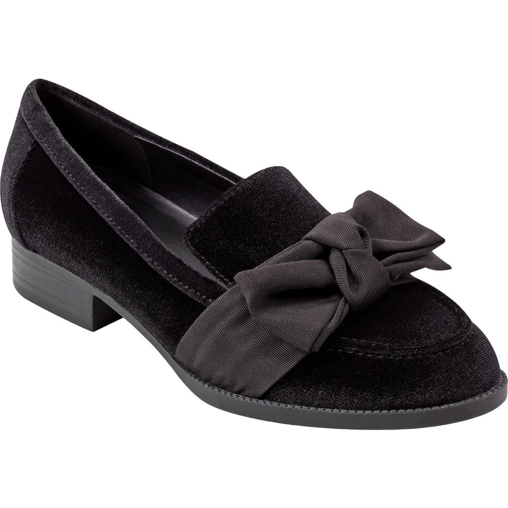 Bandolino Bow Loafer in Black Velvet  product