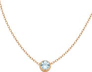 Argento Vivo Sterling Silver Birthstone Pendant Necklace