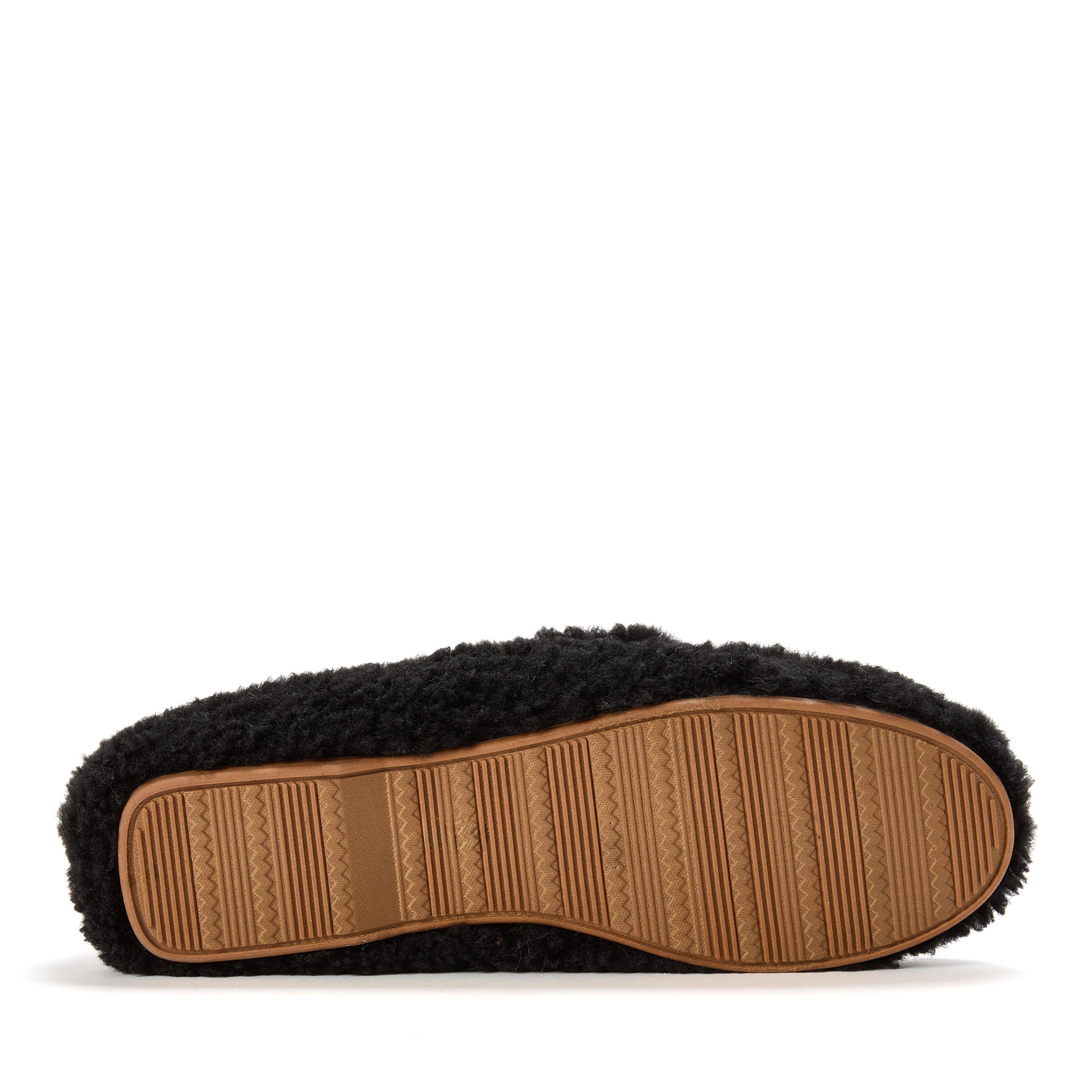 DEARFOAMS Madeline Luxe Teddy Loafer, Alternate, color, Black