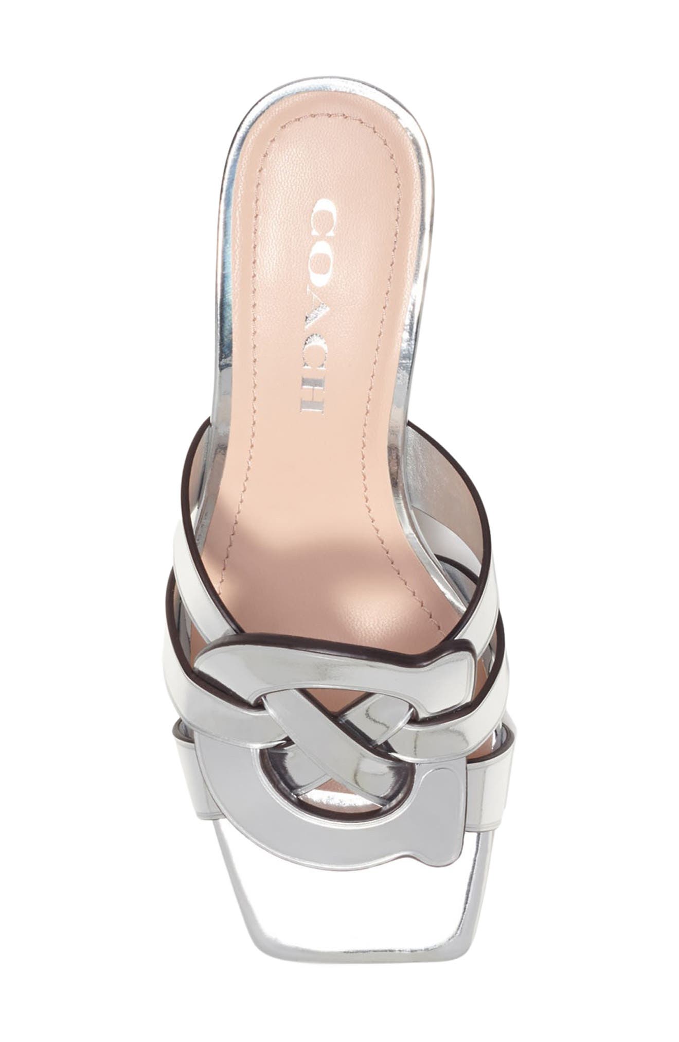 COACH Tillie Metallic Slide Sandal, Alternate, color, 