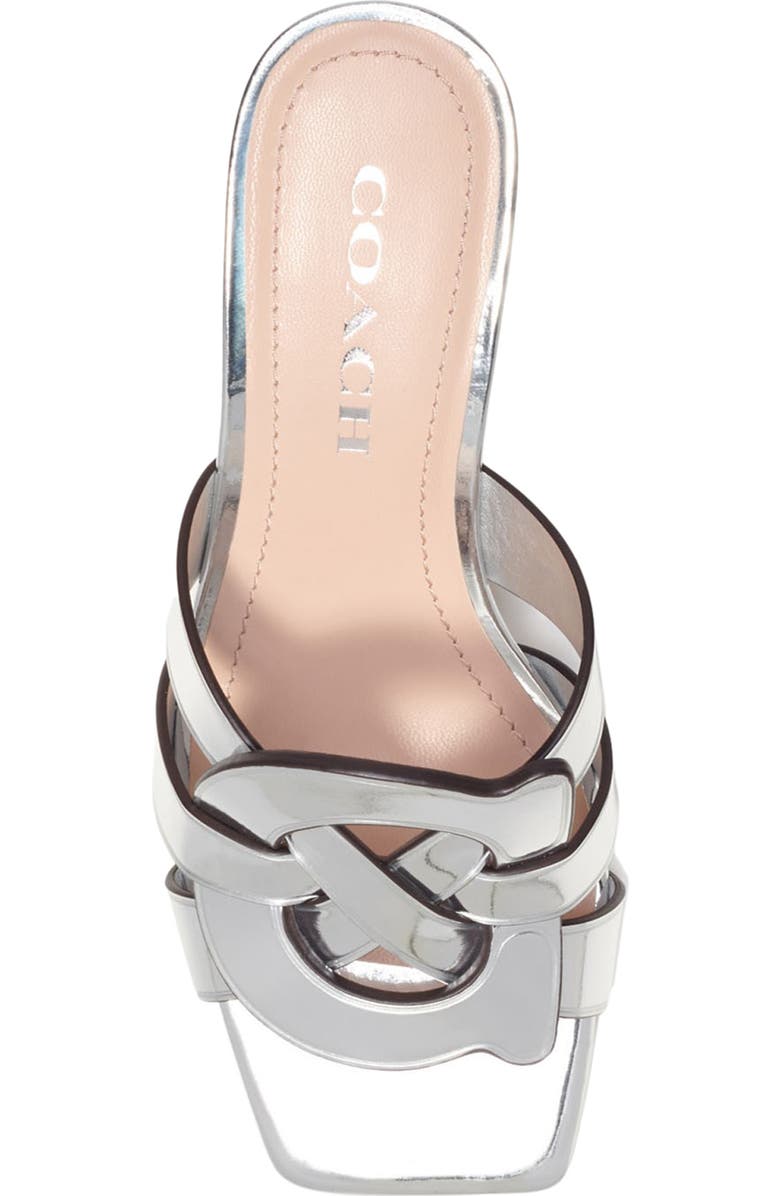 COACH Tillie Metallic Slide Sandal, Alternate, color,
