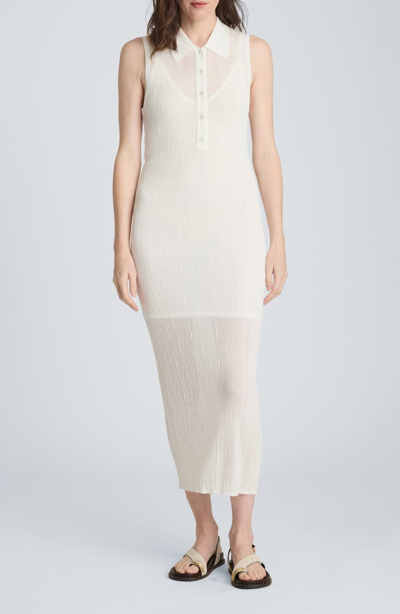 Kenneth Cole Variga Crinkle Georgette Midi Dress, Main, color, 