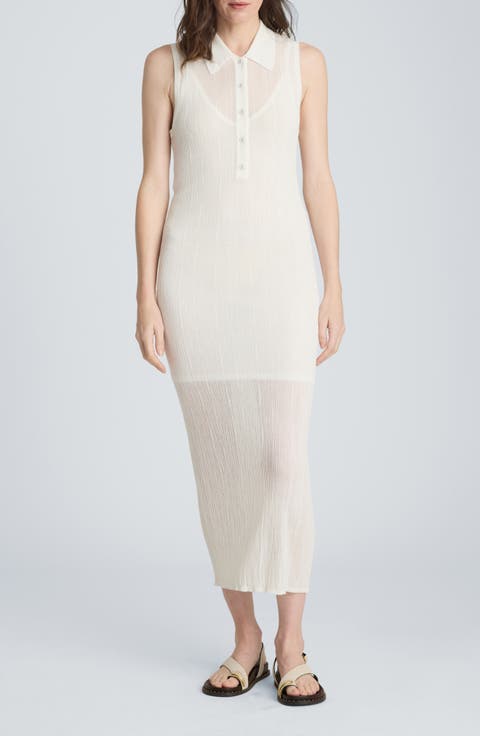 Variga Crinkle Georgette Midi Dress