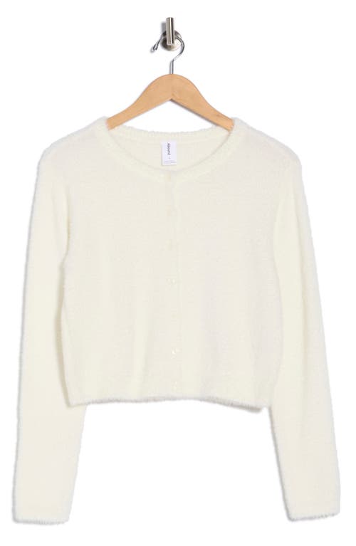 Abound Eyelash Knit Cardigan In White