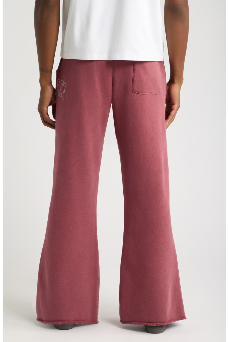 Big Stitch Open Leg Sweatpants, Alternate, color, OXBLOOD RED
