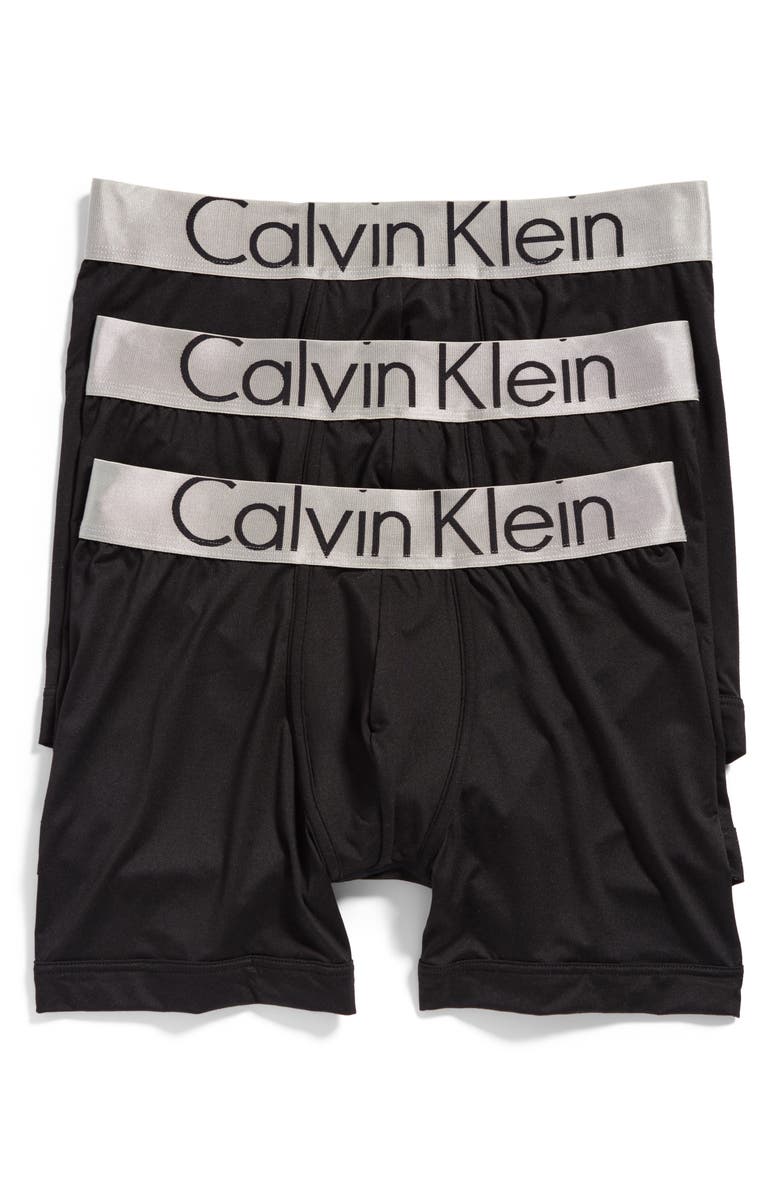 Calvin Klein Steel Micro 3-Pack Boxer Briefs, Main, color, 