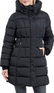 London Fog Fitted Puffer Coat