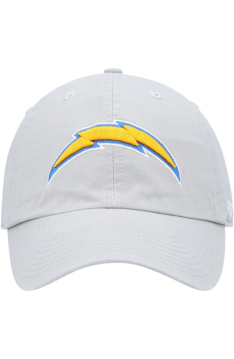 '47 Men's '47 Gray Los Angeles Chargers Clean Up Adjustable Hat, Alternate, color, Gray