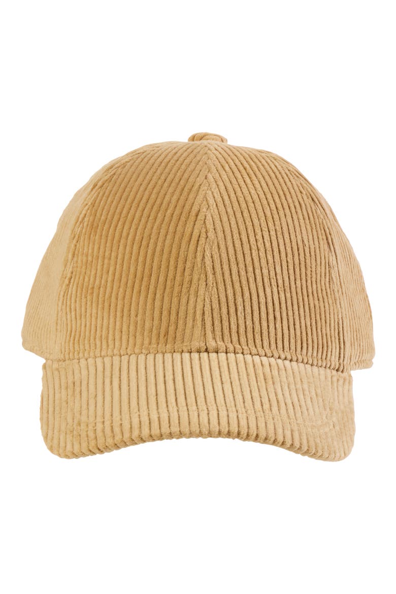 Wide Wale Corduroy Baseball Cap, Main, color, CAMEL