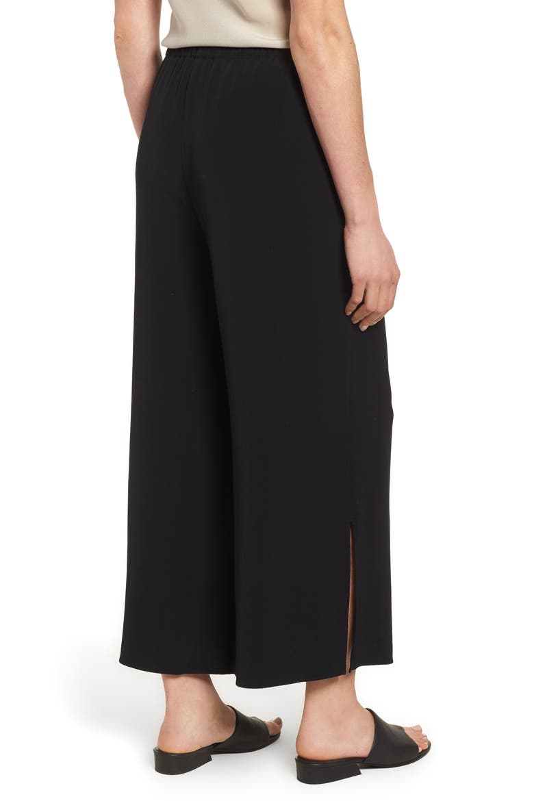 Wide Leg Ankle Pants, Alternate, color, BLACK