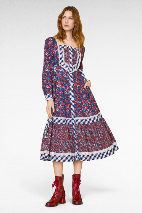 Veronica Romantic Cottagecore Midi Dress, ModCloth x Gunne Sax