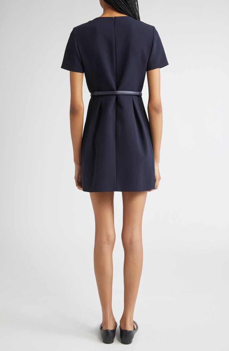 Max Mara Studio Kefalos Cady Belted Minidress, Alternate, color, Navy