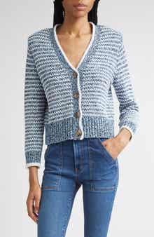 Veronica Beard Ansonia Stripe Cotton Cardigan