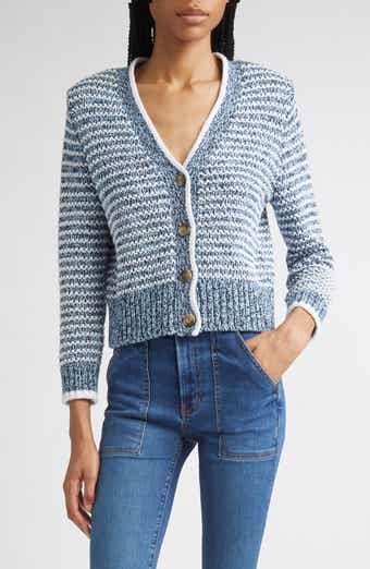 Veronica Beard Ansonia Stripe Cotton Cardigan