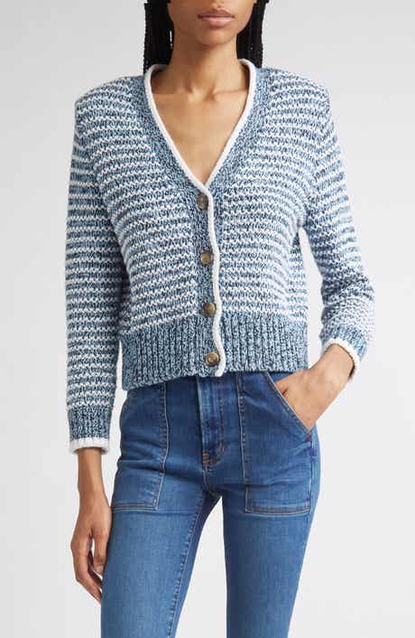 Veronica Beard Ansonia Stripe Cotton Cardigan
