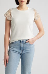 Wit & Wisdom Crochet Knit Top