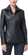 Kimi & Kai Eva Zip Front Leather Jacket