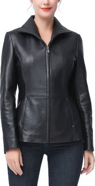 Kimi & Kai Eva Zip Front Leather Jacket