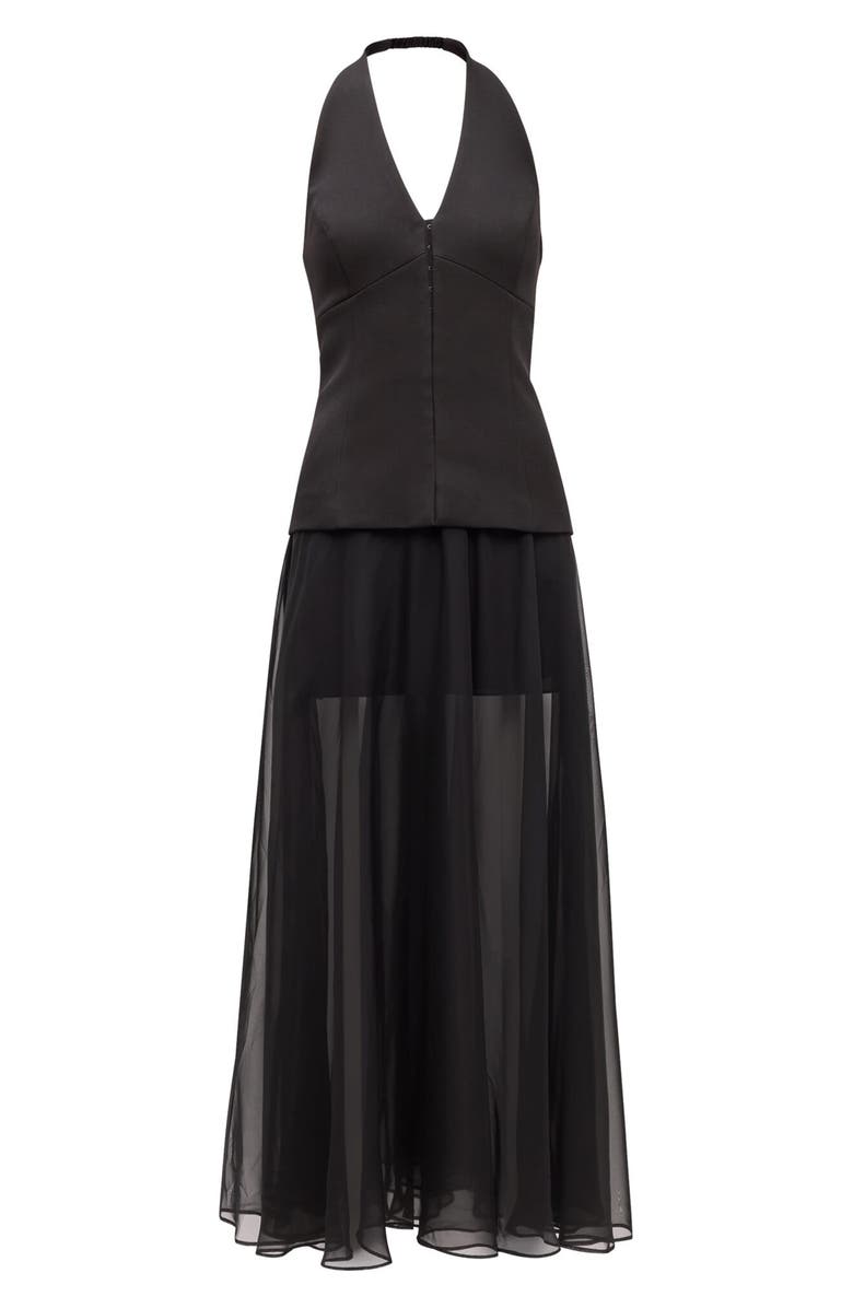 Ever New Martine Halter Maxi Dress, Alternate, color, Black
