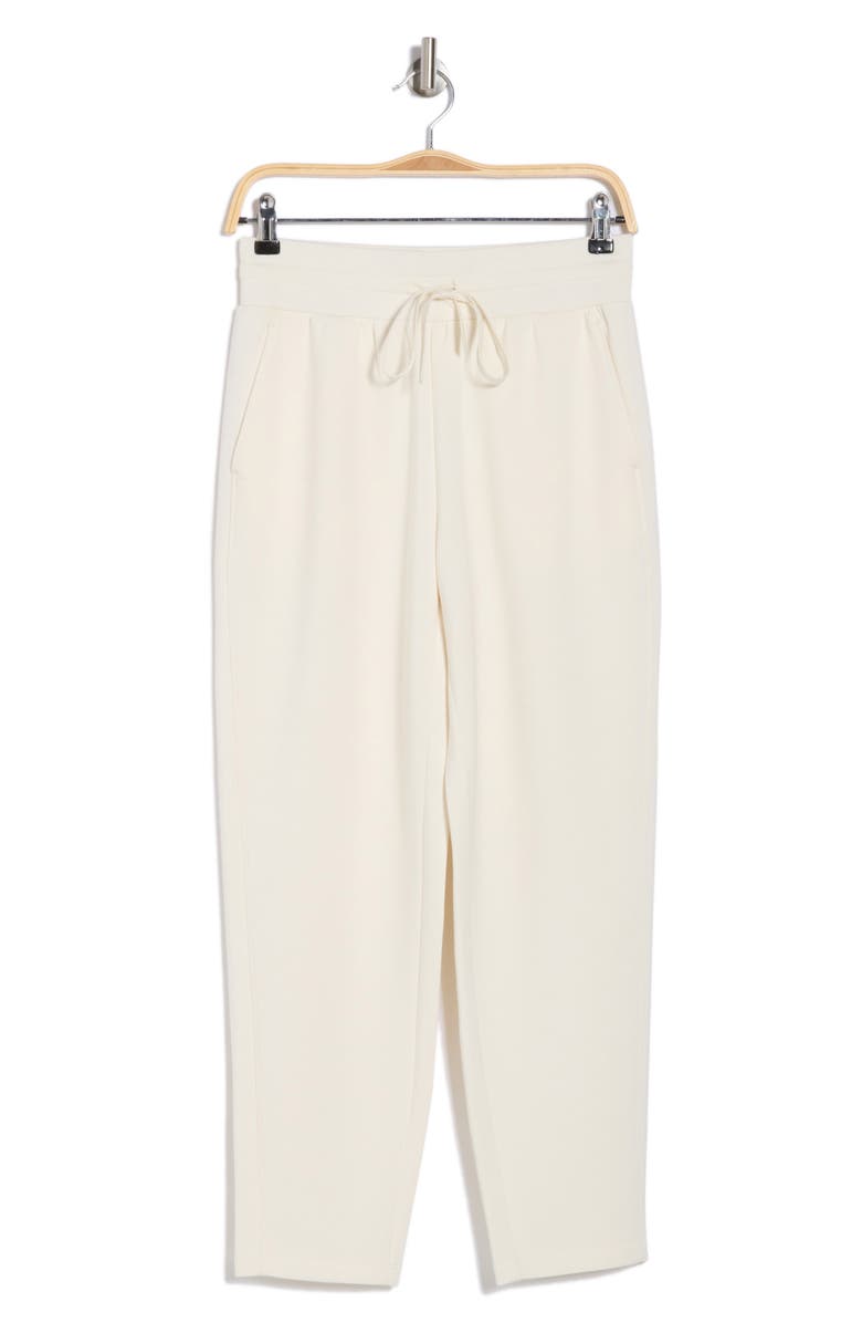 Z by Zella Whisper Knit Ankle Pants, Alternate, color, Ivory Egret