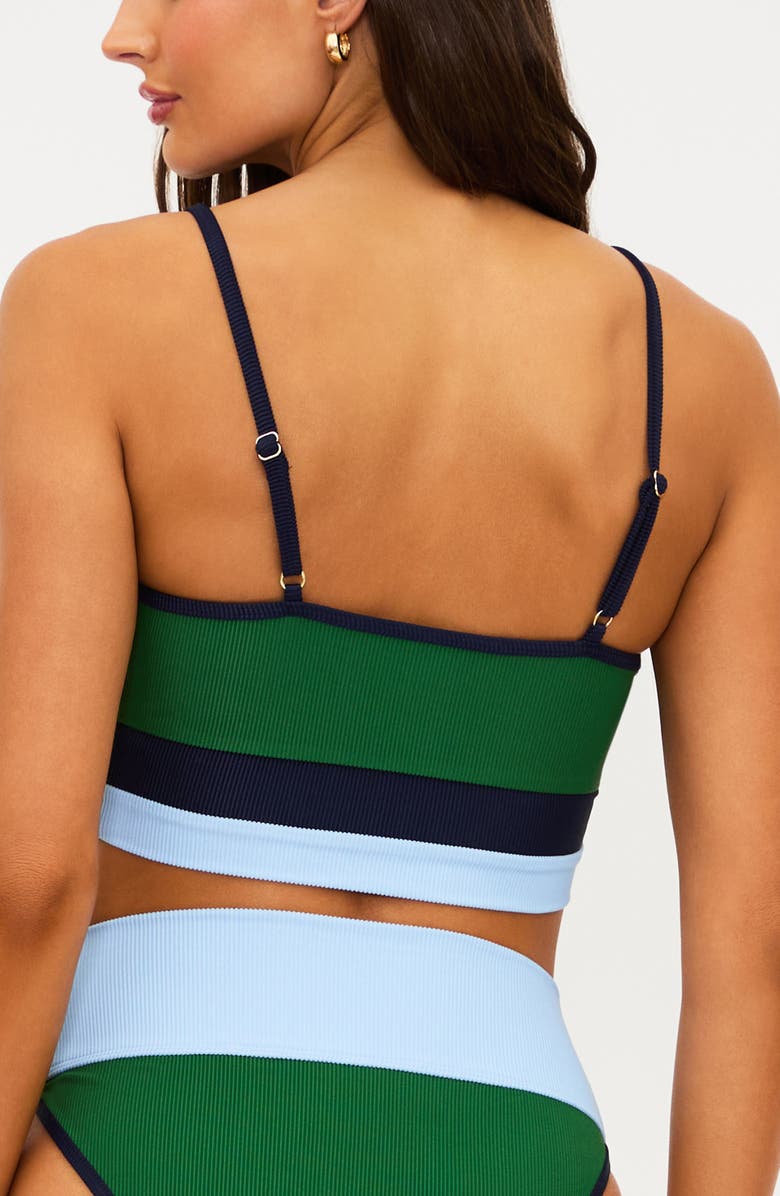 Beach Riot Eva Rib Bikini Top, Alternate, color, Ivy Colorblock