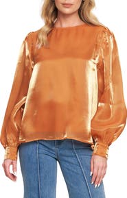 FLYING TOMATO Sheen Long Sleeve Top