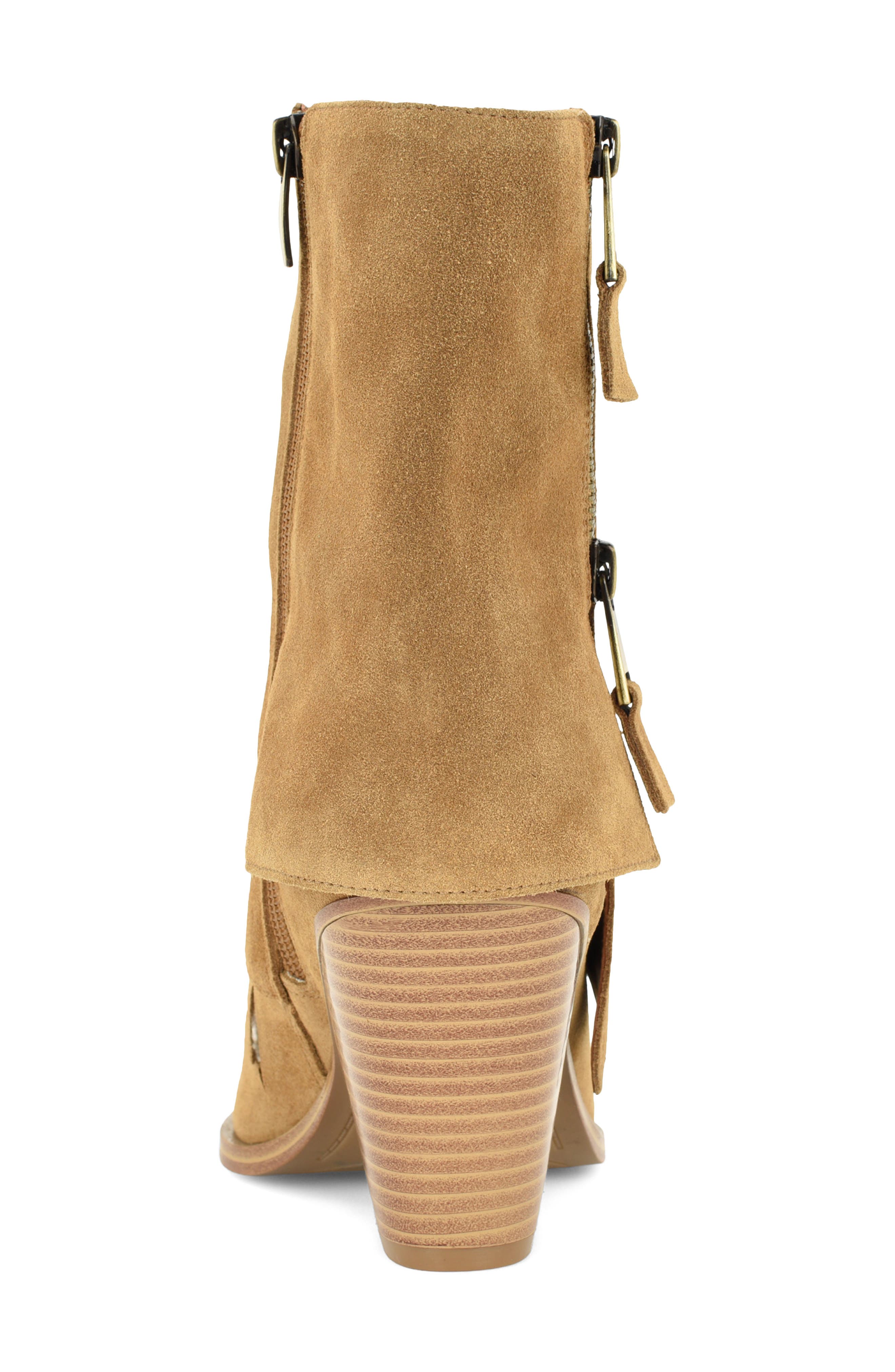 Umberto Pointed Toe Leather Bootie, Alternate, color, MBR01