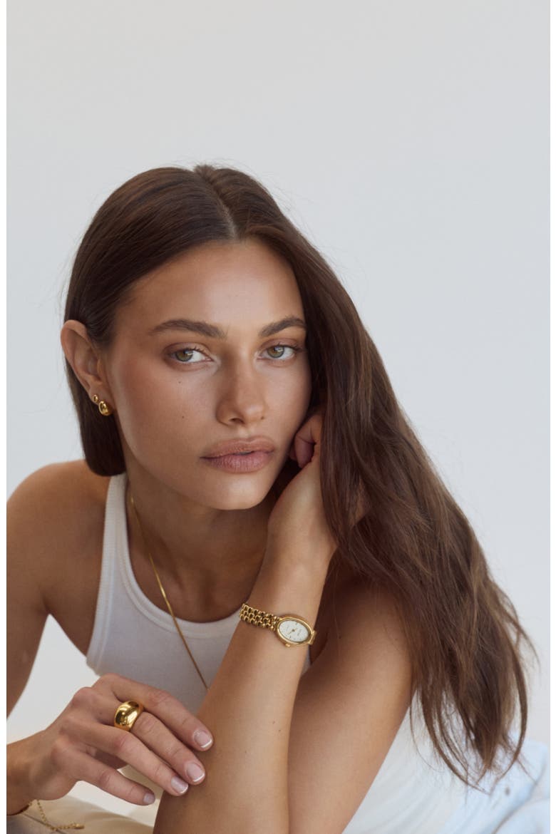 Phoebe Bracelet Watch, 28mm x 21mm, Alternate, color, GOLD / 18K GOLD