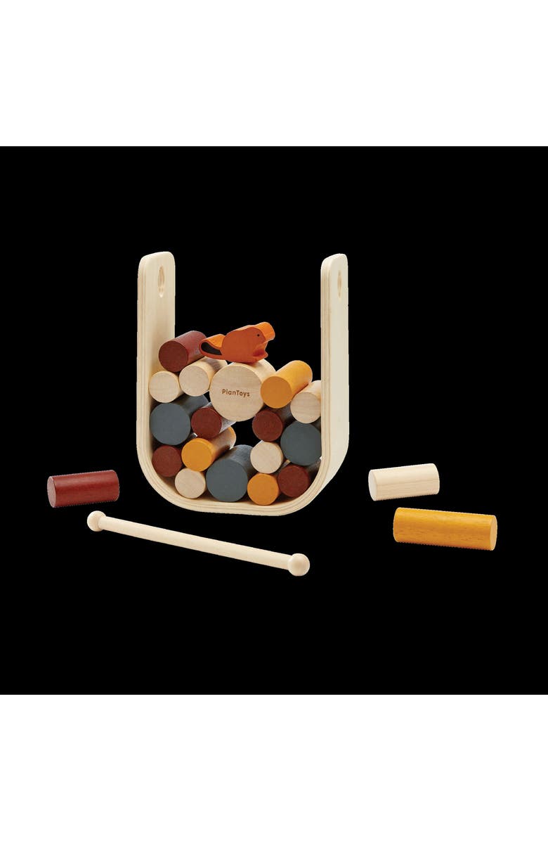PlanToys<sup>®</sup> Beaver Tumble Game, Alternate, color, Brown