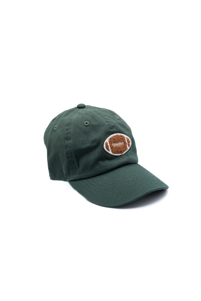 Terry Football Hat Adult, Alternate, color, Hunter Green
