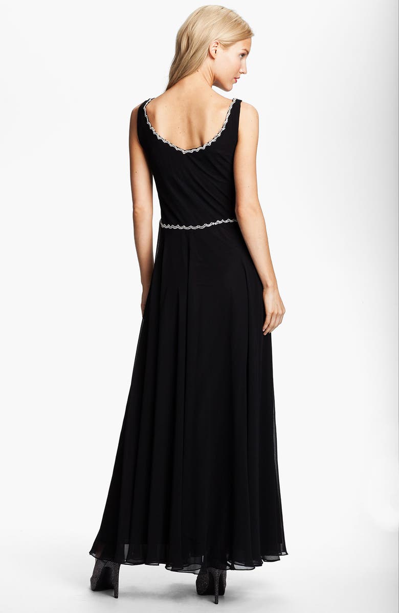 J Kara Beaded Chiffon Gown & Jacket, Alternate, color, 