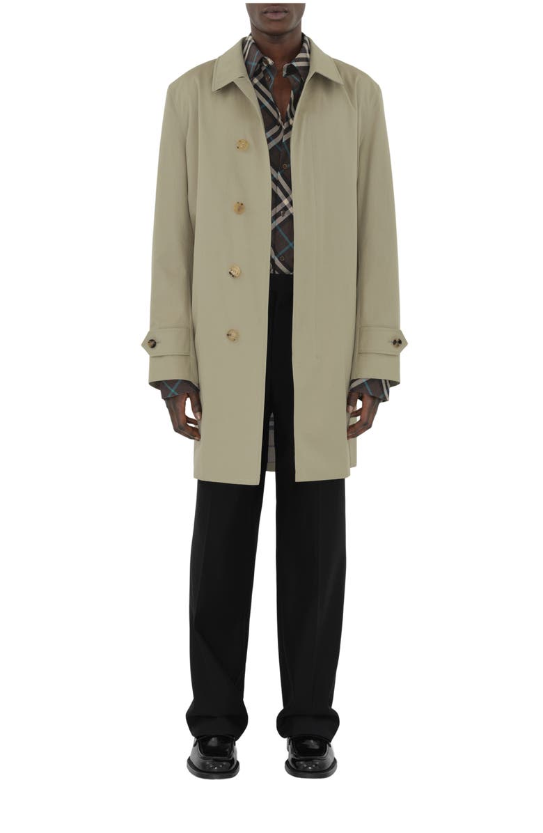 Burberry Long Gabardine Car Coat, Main, color, 