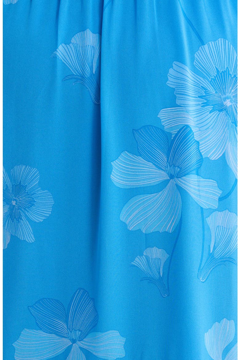 Surf Blossom Irene Smocked Midi Dress, Alternate, color, BLUE WHITE