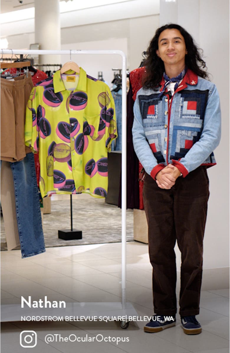 Pill Short Sleeve Button-Up Shirt, sales video thumbnail