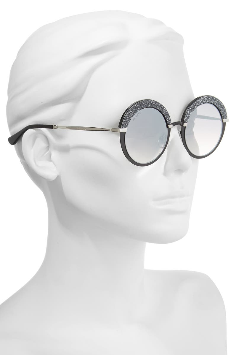Jimmy Choo Gotha/S 50mm Round Sunglasses, Alternate, color, 