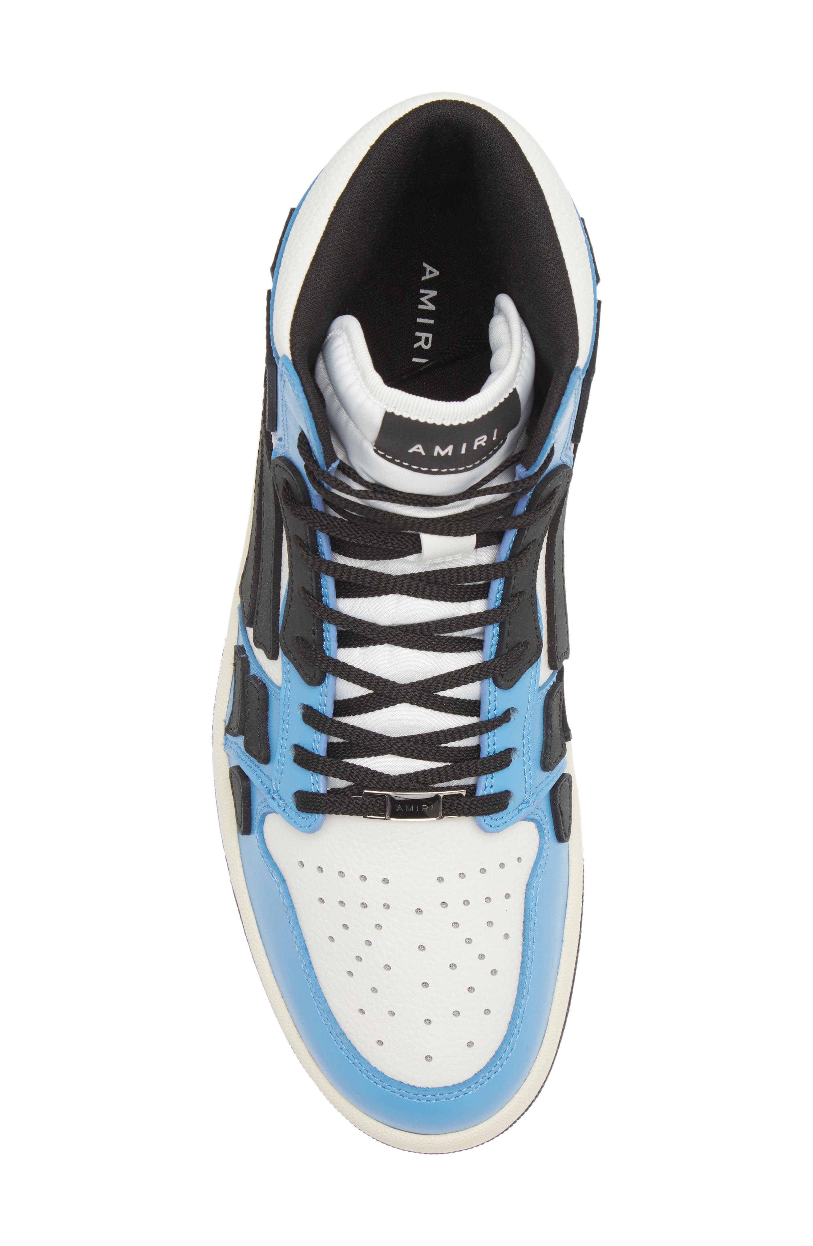 Skeleton High Top Sneaker, Alternate, color, 990 - CAROLINA BLUE / WHITE