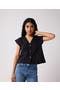 selected Textured Eyelet In Black
