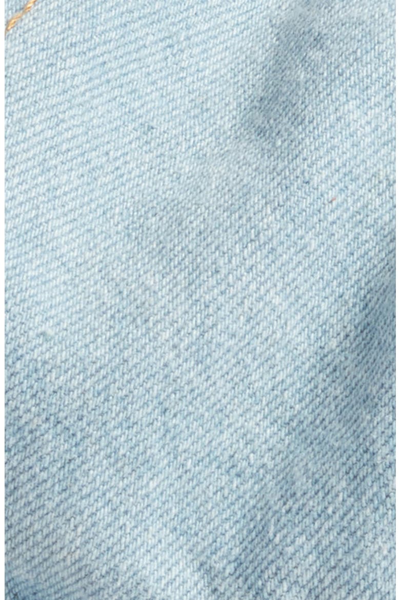 Faux Shearling & Denim Baker Boy Hat, Alternate, color, BLUE