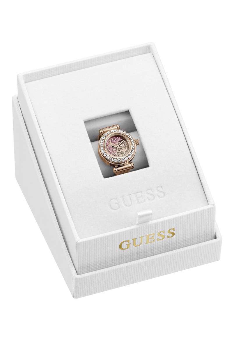 Crystal Dial Ring Watch, 18mm, Alternate, color, ROSE GOLD-TONE