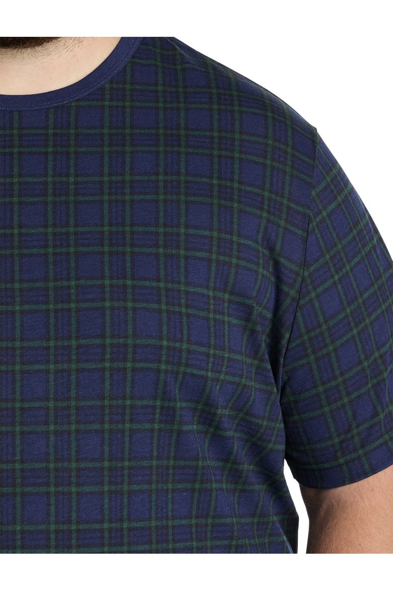 Moisture-Wicking Plaid T-Shirt, Alternate, color, PEACOAT MULTI