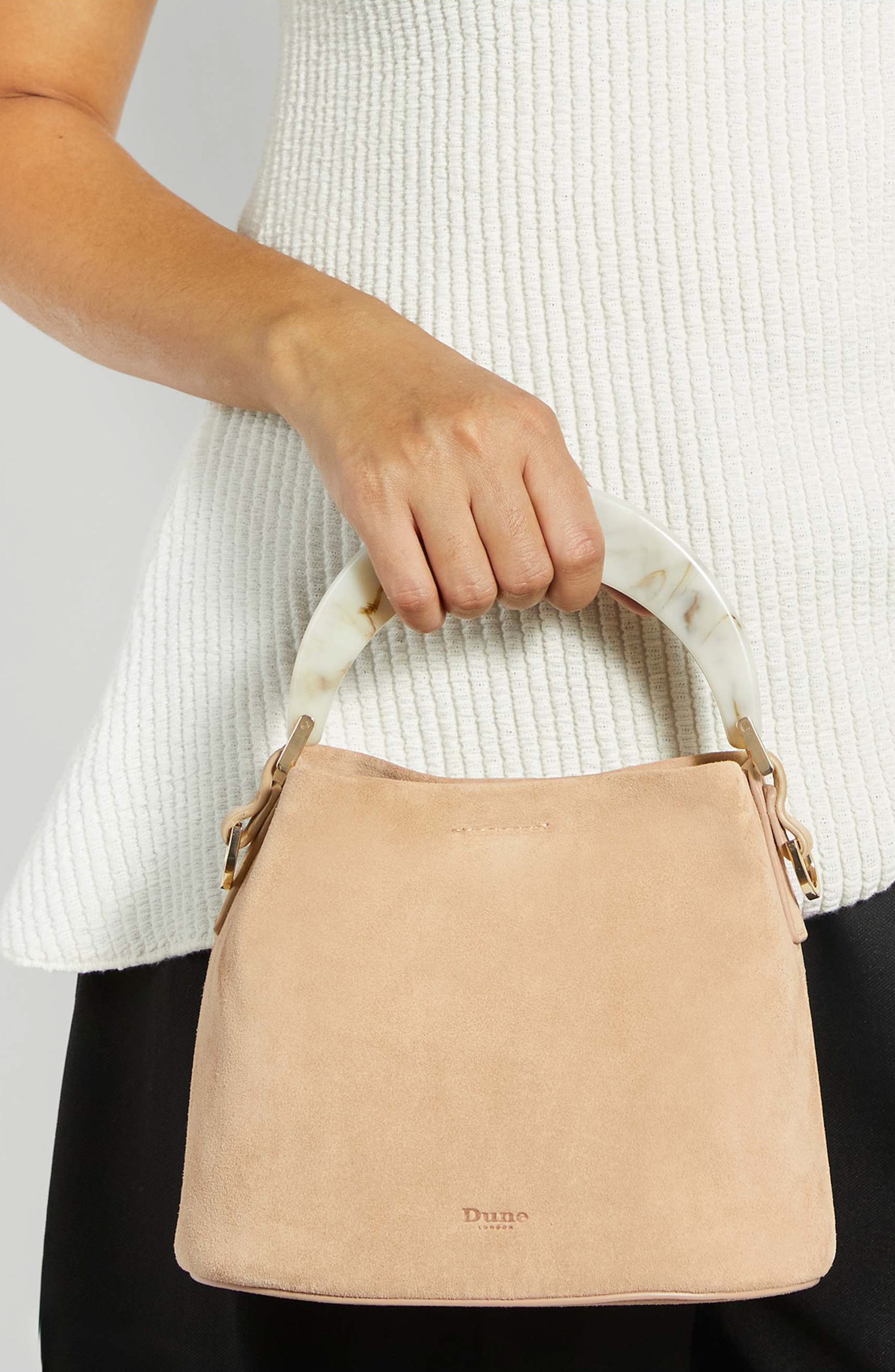 Dharla Leather Top Handle Bag, Alternate, color, TAUPE