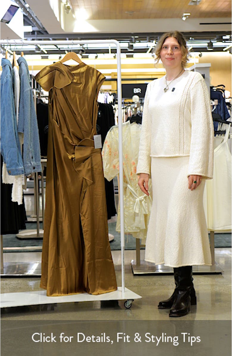 Ramshaw Metallic Pleated Satin Gown, sales video thumbnail