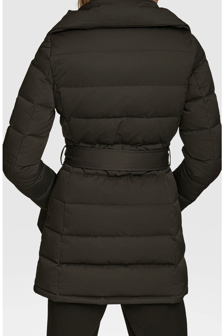 Water Resistant Belted Puffer Coat, Alternate, color, BLACK