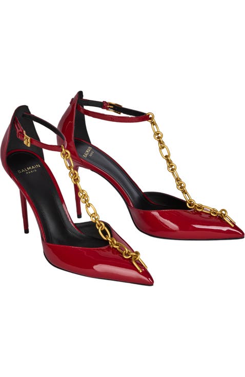 Sync Patent Leather Stilettos With Pointed Toe
